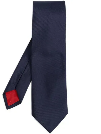 Kenzo Embroidered-logo Tie In Blue