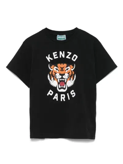 Kenzo Kids' Festive T-shirt In Blue