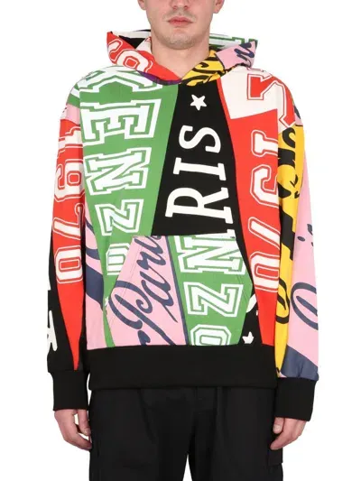 Kenzo Flag Sweatshirt In Multicolour