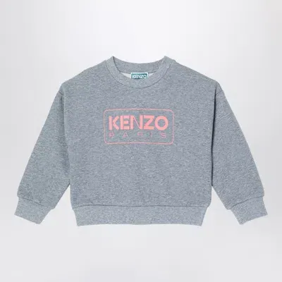 Kenzo Babies' Grey Cotton Blend Sweatshirt With Logo