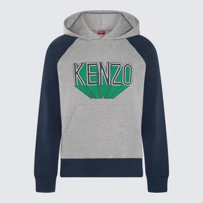 Kenzo Grey, Green And Blue Cotton Sweatshirt