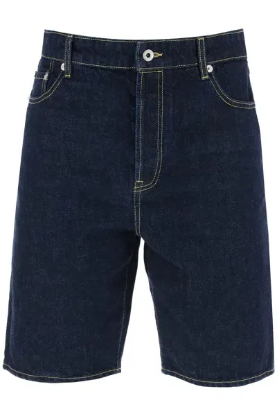 Kenzo Himawara Denim Shorts In Blue