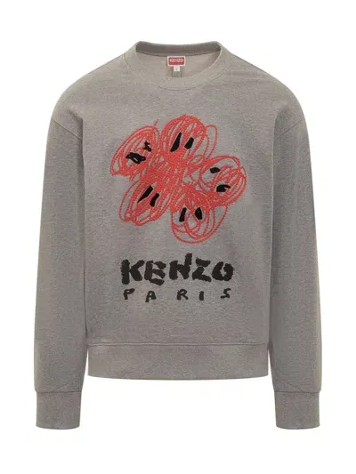 Kenzo Varsity Classic Sweat In Grey