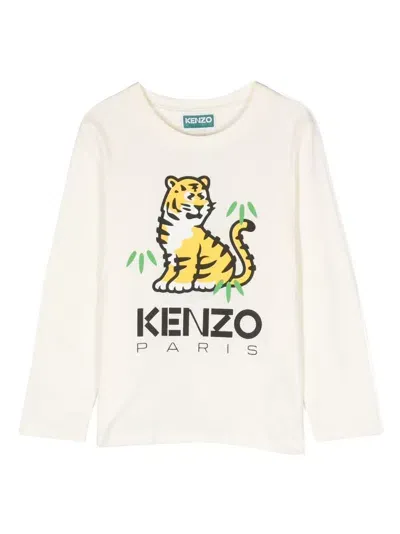 Kenzo Kotora Cotton Sweatshirt In Weiss