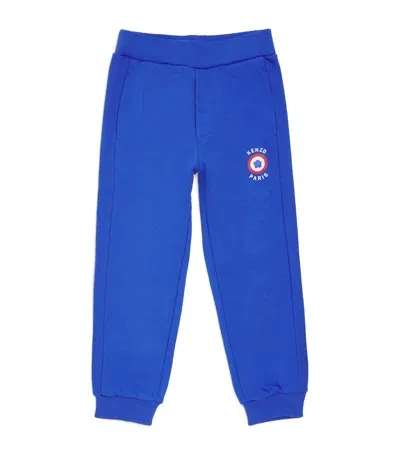 Kenzo Kids' Logo Print Sweatpants In Blue