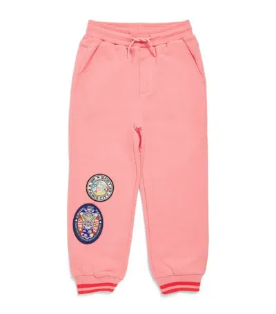 Kenzo Kids' Cotton Jogging Trousers In Pink