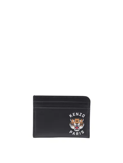 Kenzo Lucky Tiger Cardholder In Black