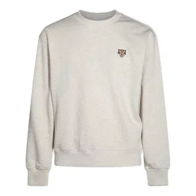 Kenzo Lucky Tiger Embroidered Crewneck Sweatshirt In Grey