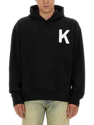 Kenzo Elephant Logo-embroidered Hoodie In Black