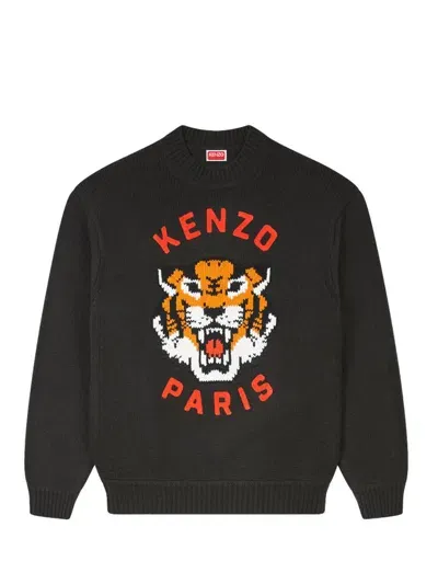 Kenzo Lucy Tiger Sweater In Black