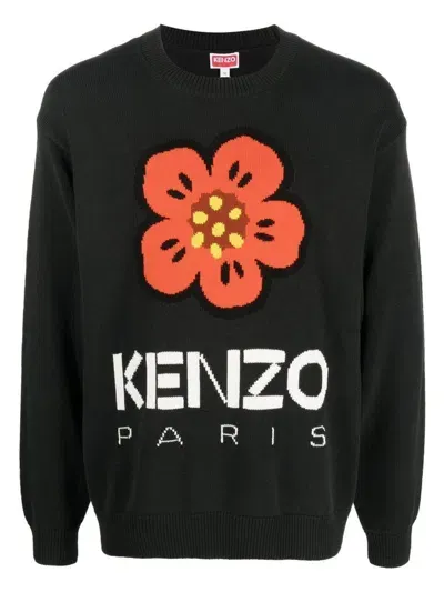 Kenzo Boke Flower Crew Neck In Black