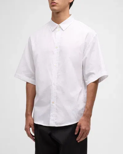 Kenzo Men's Tonal Weave Sport Shirt In White