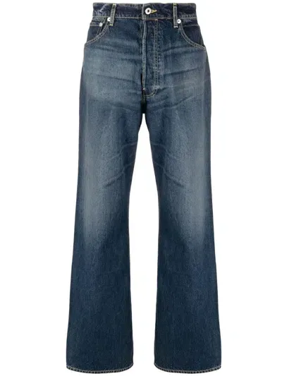 Kenzo Mid-rise Straight-leg Jeans In Blue