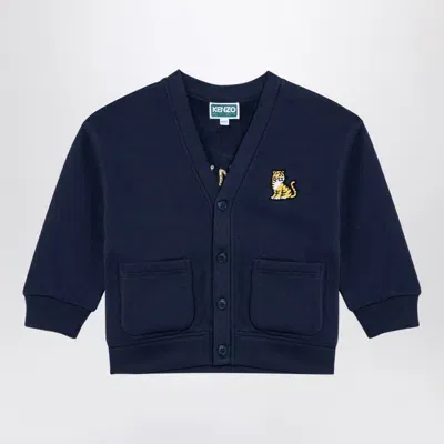 Kenzo Kids' Navy Blue Cotton Blend Cardigan