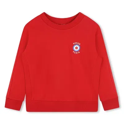 Kenzo Kids' Logo-print Cotton Sweatshirt In Red