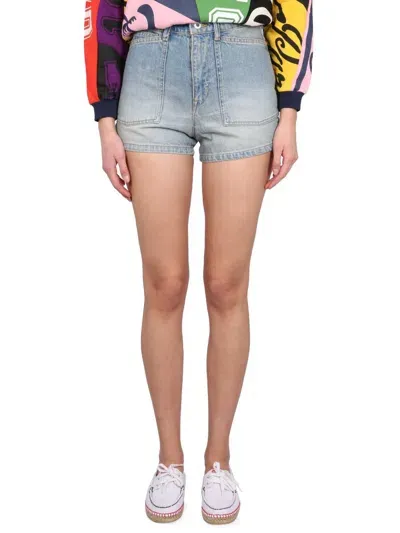 Kenzo Short In Denim In Navy