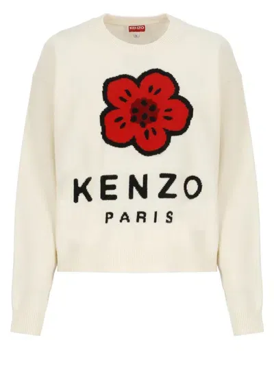 Kenzo Sweaters Ivory In Neutrals