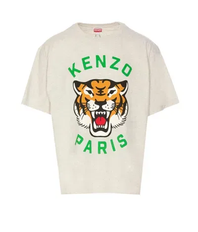 Kenzo Lucky Tiger T-shirt In Grey