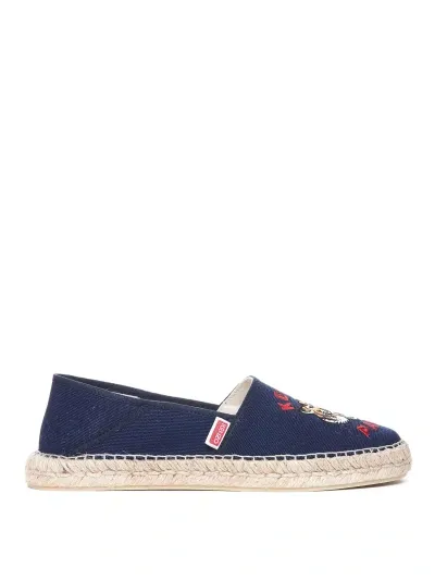 Kenzo Tiger Logo Espadrilles In Blue