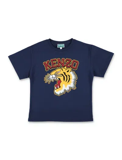 Kenzo Kids' Tiger T-shirt In Blue