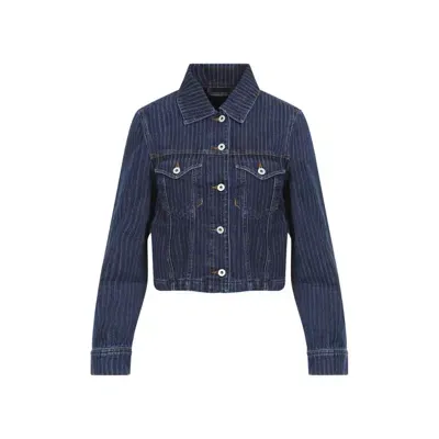 Kenzo Trucker Stripped Jacket In Grey