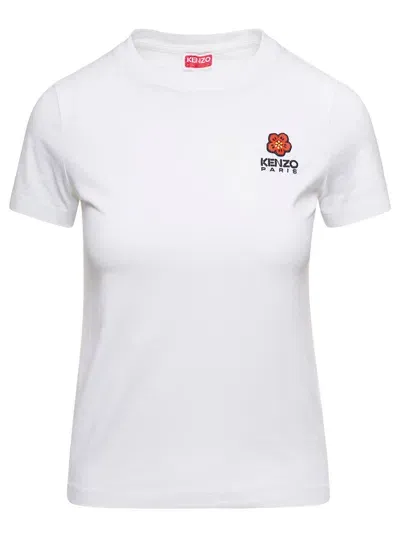 Kenzo Logo Embroidery T-shirt In White