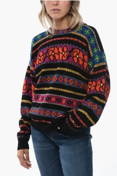 Kenzo Wool Blend Pullover With Fairisle Pattern In Multi