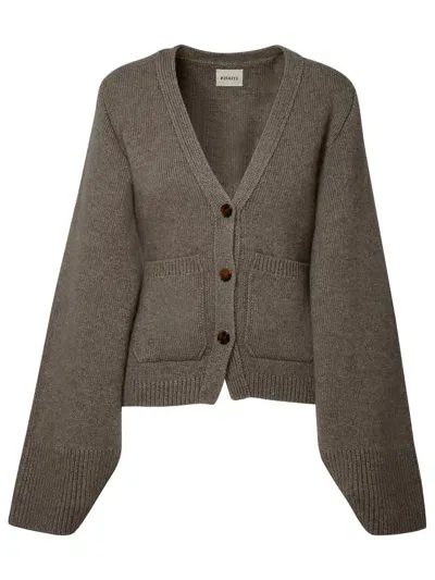 Khaite Camel Cashmere Icon Cardigan In Nude & Neutrals