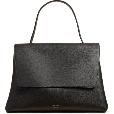 Khaite Large Lia Leather Tote Bag In Black