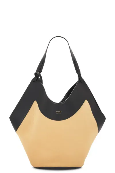 Khaite Lotus Medium Tote Bag In Black & Honey