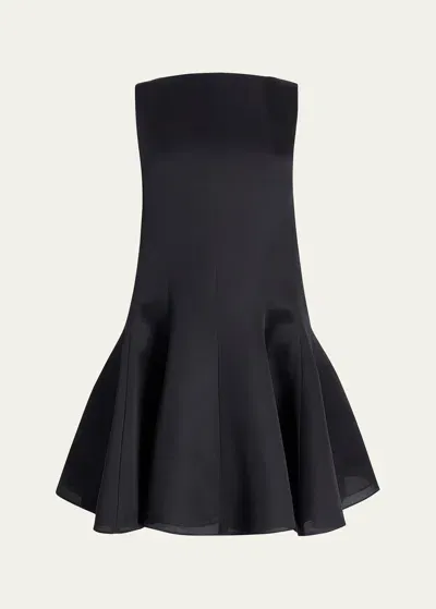 Khaite Mags Flared Short Dress In Black