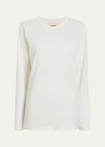 Khaite Morton Long Sleeve Top In White