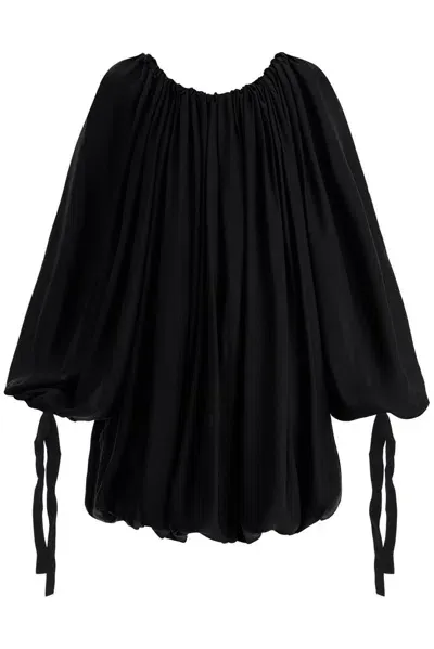 Khaite Nash Draped Blouse In Black