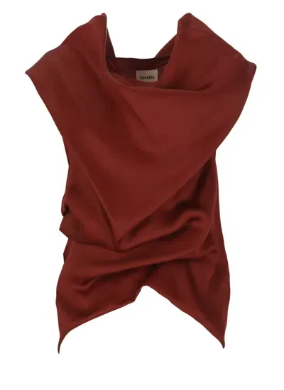 Khaite Silk Top In Red