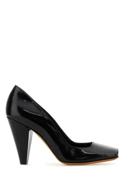 Khaite Square Toe Patent Pumps In Black