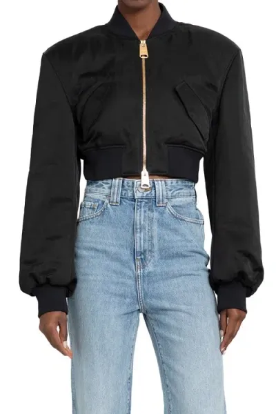 Khaite Reggie Cropped Jacket In Black