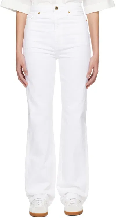 Khaite Danielle High-rise Straight-leg Jeans In 100 White