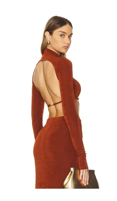 Khanums Cropped Long Sleeve In Terracotta