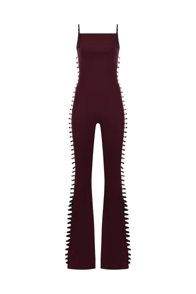 Khéla Provocatrix Jumpsuit In Merlot In Coal