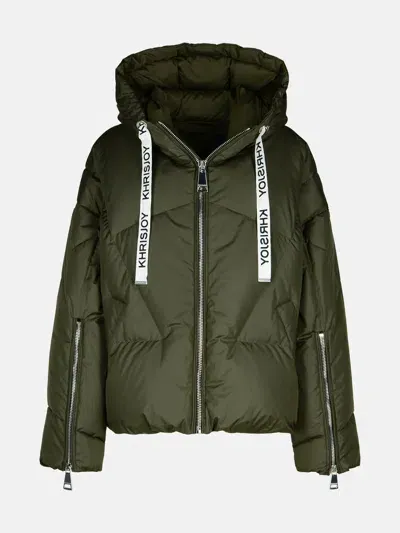 Khrisjoy 'iconic' Green Polyester Blend Down Jacket