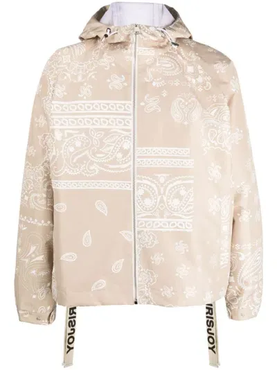 Khrisjoy Paisley-embroidery Hooded Jacket In Neutrals