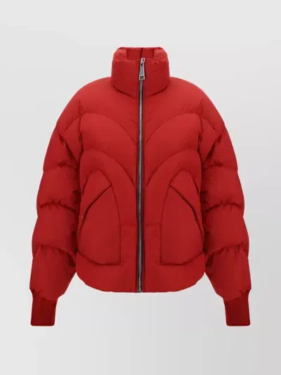 Khrisjoy Corazon Shiny Down Jacket In Red