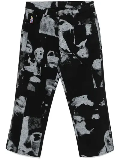 Kidsuper Abstract-print Trousers In Black