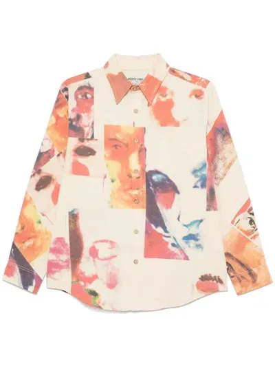 Kidsuper Collage Faces Shirt In Neutrals