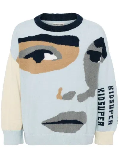 Kidsuper Graphic Print Jumper In Blue