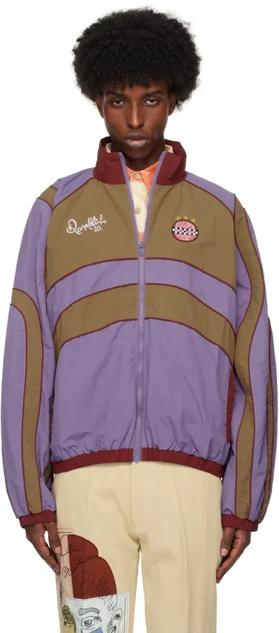 Kidsuper Purple Ronaldinho Edition Team Windbreaker In Blue/ Red / Brown