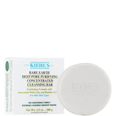 Kiehl's Since 1851 Kiehl's Rare Earth Deep Pore Detoxifying Concentrated Cleansing Bar 100g In White