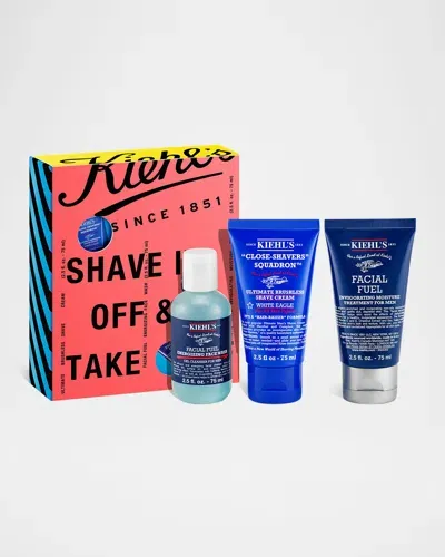 Kiehl's Since 1851 Men's Shave It Off & Take If Off Gift Set, 3 X 2.5 Oz. In White