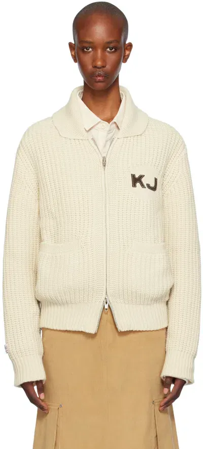 Kijun Off-white Kj Cowichan Cardigan In Ivory