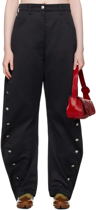 Kiko Kostadinov Black Apollinaire Trousers In Sable Black